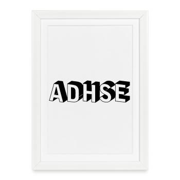 ADHD - Framed poster (27 × 37 cm) - white - Front