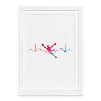 Battement de cœur de Boulderer Bloc Bloc - Affiche encadrée (27 × 37 cm) - blanc - Devant