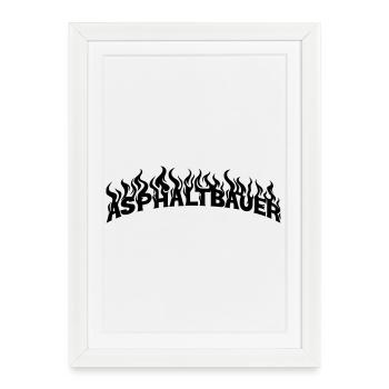 Asphalt Builder - Framed poster (27 × 37 cm) - white - Front