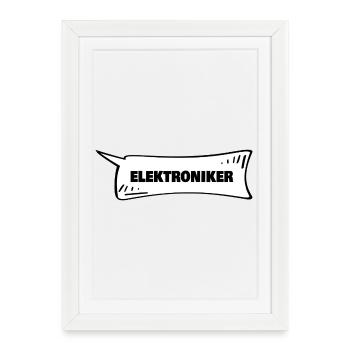 Azubi Elektroniker - Gerahmtes Poster (27 × 37 cm) - Weiß - Vorne