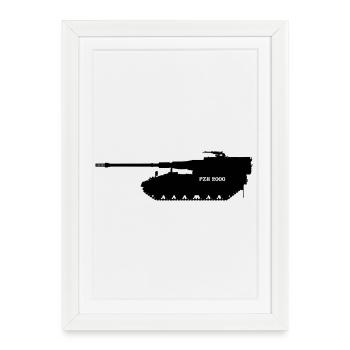 Panzerhaubitze 2000 - Affiche encadrée (27 × 37 cm) - blanc - Devant