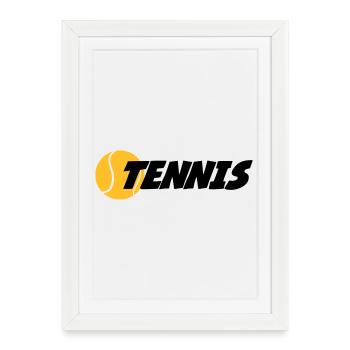 Tennis - Affiche encadrée (27 × 37 cm) - blanc - Devant