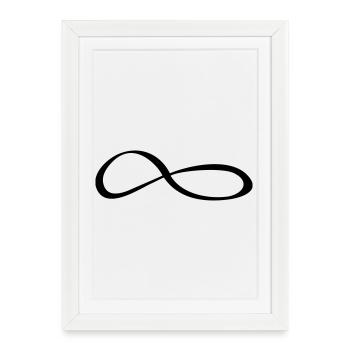 Infinity Sign Symbol - Framed poster (27 × 37 cm) - white - Front