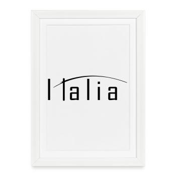 Italia - Framed poster (27 × 37 cm) - white - Front
