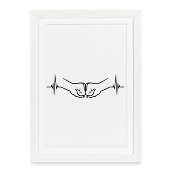 Impulsion de pompe à poing - Affiche encadrée (27 × 37 cm) - blanc - Devant