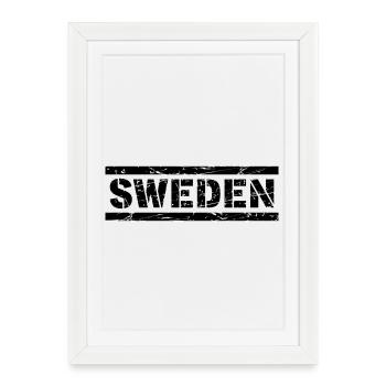 Suède - Affiche encadrée (27 × 37 cm) - blanc - Devant