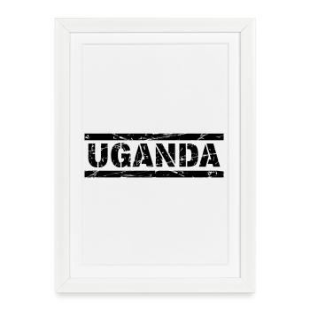 Uganda - Framed poster (27 × 37 cm) - white - Front