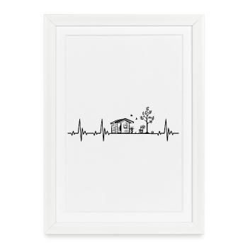 Allotment Leisure Garden Gardener Heartbeat - Framed poster (27 × 37 cm) - white - Front