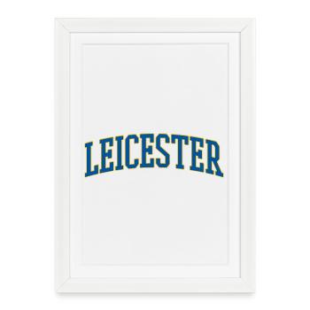 Mot de lycée Varsity de Leicester - Affiche encadrée (27 × 37 cm) - blanc - Devant