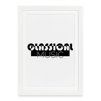 classical music classical music icon icon Logo - Framed poster (27 × 37 cm) - white - Front