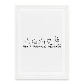 Passez un fa-boo-lous Halloween - Affiche encadrée (27 × 37 cm) - blanc - Devant