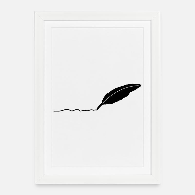 writing pen - Framed poster (27 × 37 cm) - white