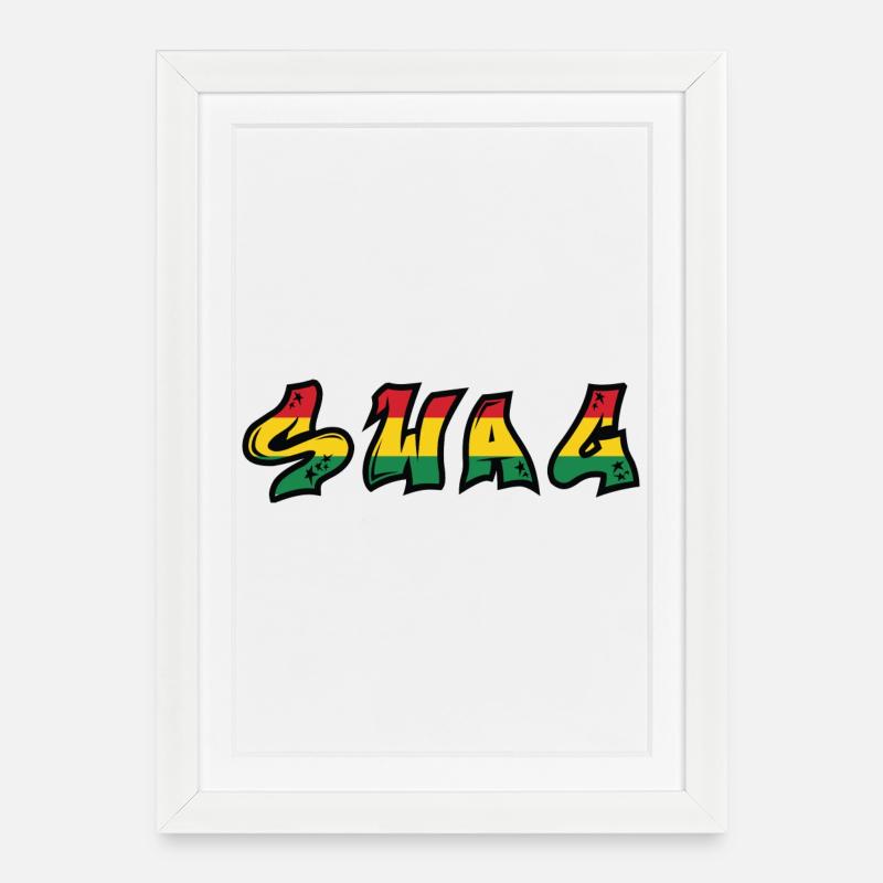 SWAG Rastafari Graffiti Font - Framed poster (27 × 37 cm) - white