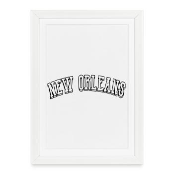New Orleans Shirt - Framed poster (27 × 37 cm) - white - Front