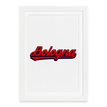 Bologna Script Retro Design - Framed poster (27 × 37 cm) - white - Front