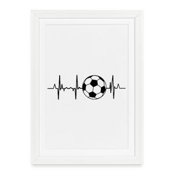 Palpitations cardiaques des footballeurs - Affiche encadrée (27 × 37 cm) - blanc - Devant