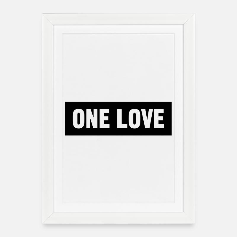 one love - Framed poster (27 × 37 cm) - white