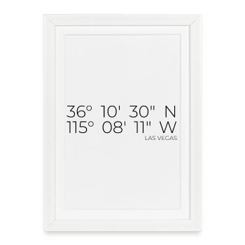 Coordinates: Las Vegas, Nevada - Framed poster (27 × 37 cm) - white - Front