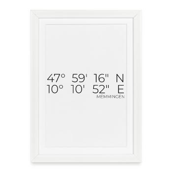 Coordinates Memmingen - Framed poster (27 × 37 cm) - white - Front