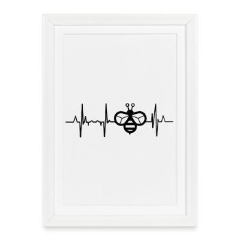 I love bees - Framed poster (27 × 37 cm) - white - Front