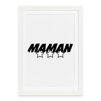 Maman d'Amour - Fête des Mères - Affiche encadrée (27 × 37 cm) - blanc - Devant