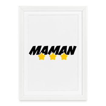 Maman d'Amour - Fête des Mères - Affiche encadrée (27 × 37 cm) - blanc - Devant