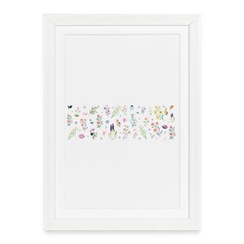Midnight Bloom Botanical Print - Framed poster (27 × 37 cm) - white - Front