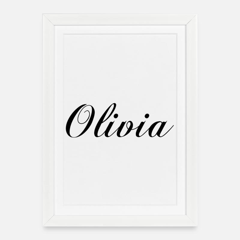 Olivia - Gerahmtes Poster (27 × 37 cm) - Weiß