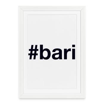 BARI Hashtag - Affiche encadrée (27 × 37 cm) - blanc - Devant