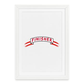 FINISHER RUN Banderole Autriche - Affiche encadrée (27 × 37 cm) - blanc - Devant