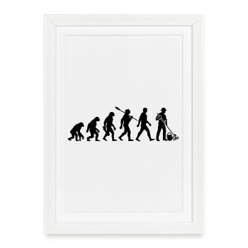Evolution - Gardener - Garden - Gardening - Framed poster (27 × 37 cm) - white - Front