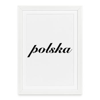 Polska Pologne Cadeau - Affiche encadrée (27 × 37 cm) - blanc - Devant