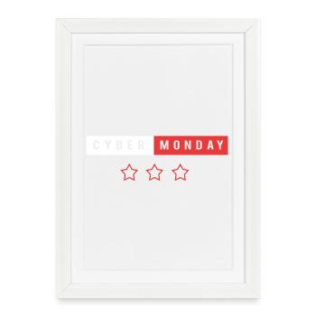 Cyber Monday shopping spree - Framed poster (27 × 37 cm) - white - Front