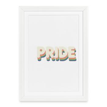 Pride - Cool Queer Logo - Affiche encadrée (27 × 37 cm) - blanc - Devant