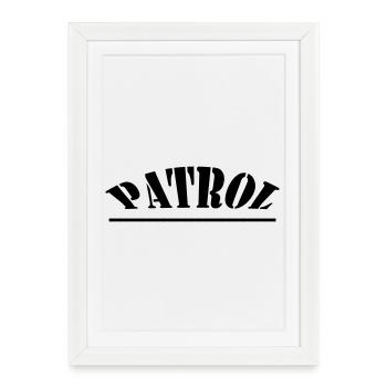 PATROL - Framed poster (27 × 37 cm) - white - Front