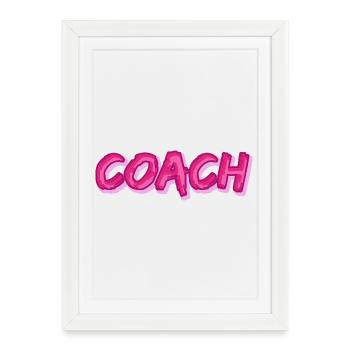 Job Coach - Framed poster (27 × 37 cm) - white - Front