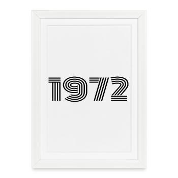 53e Anniversaire 53 ans Anniversaire - Affiche encadrée (27 × 37 cm) - blanc - Devant