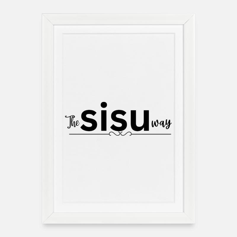 Der Sisu-Weg - Gerahmtes Poster (27 × 37 cm) - Weiß