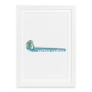 Rarement sans roues – Jeu de mots sur le vélo de route : cadeau - Affiche encadrée (27 × 37 cm) - blanc - Devant