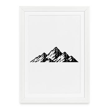 Icône des montagnes - Affiche encadrée (27 × 37 cm) - blanc - Devant