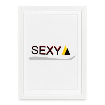 Sexy Typo Yellow Accent - Framed poster (27 × 37 cm) - white - Front