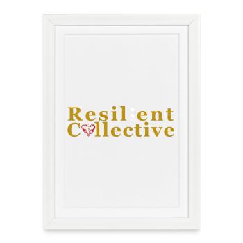 Resilient Collective Logo - Framed poster (27 × 37 cm) - white - Front