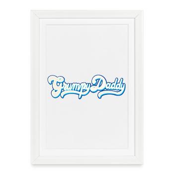 Grumpy Daddy Script - Color "Whipped Cream" - Framed poster (27 × 37 cm) - white - Front