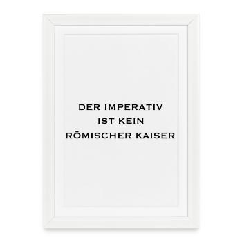 grammar joke - Framed poster (27 × 37 cm) - white - Front