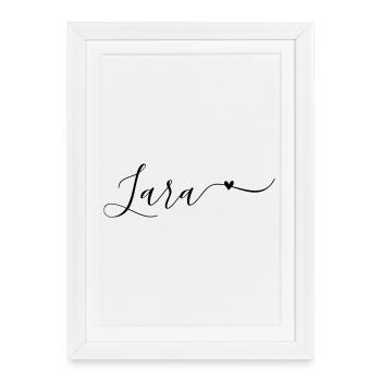 Lara Name First Name Decorative - Framed poster (27 × 37 cm) - white - Front
