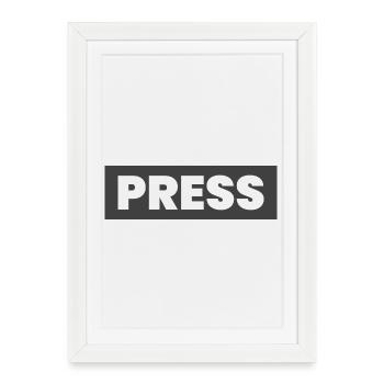 Press Design Saying "PRESS" Media News Journalists - Framed poster (27 × 37 cm) - white - Front