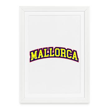 Lettrage de Majorque - Affiche encadrée (27 × 37 cm) - blanc - Devant
