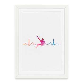 Battement de cœur de Boulderer Bloc Bloc - Affiche encadrée (27 × 37 cm) - blanc - Devant
