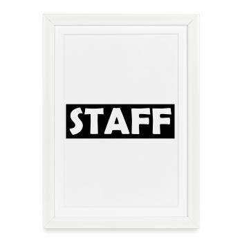 Staff - Framed poster (27 × 37 cm) - white - Front