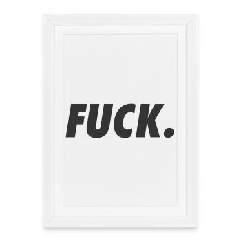 Baiser. Texto. - Affiche encadrée (27 × 37 cm) - blanc - Devant